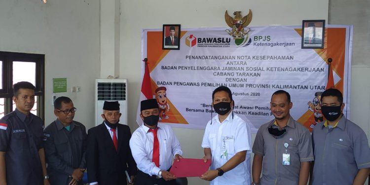 Lindungi Pengawas Bawaslu Kaltara Laksanakan MOU dengan BPJS Ketenagakerjaan