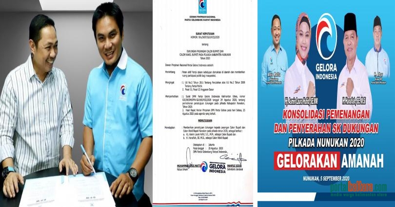 Partai Gelora “Berlabuh” Ke Paslon AMANAH