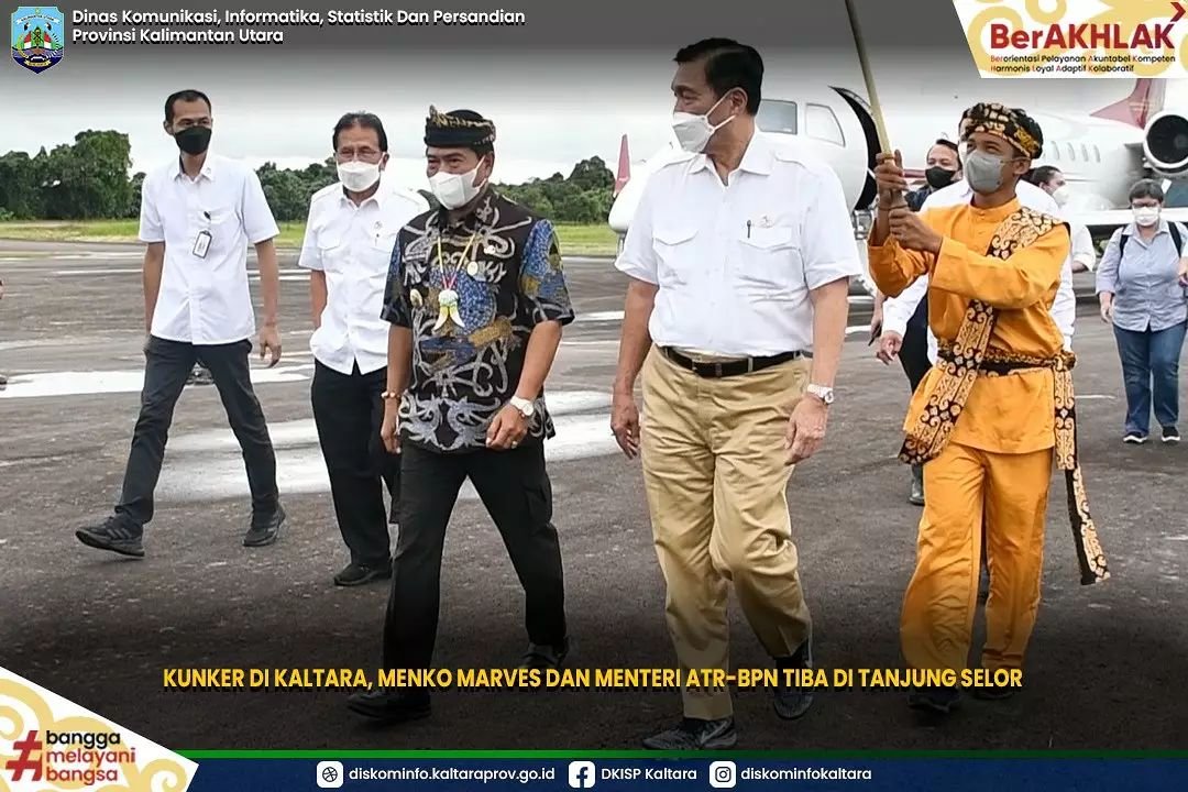 Tiba Dikaltara, Luhut Binsar Panjaitan Disambut Gubernur Kaltara