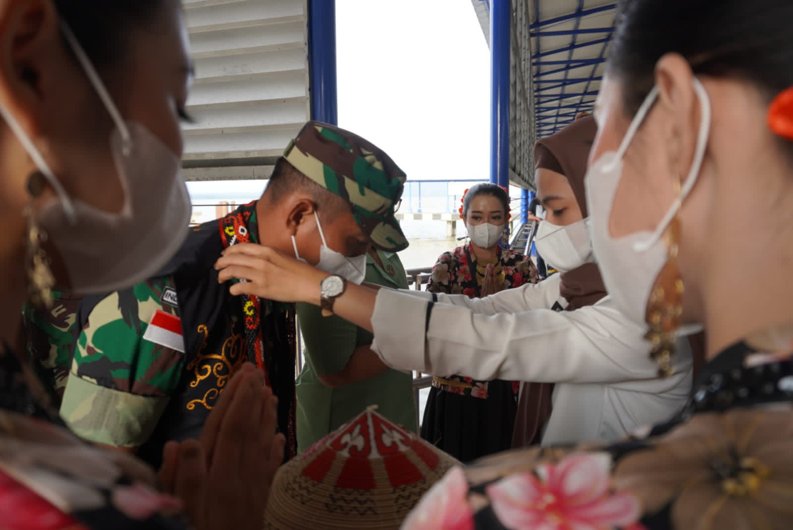 Asmin Laura Sambut Dandim 0911/Nunukan