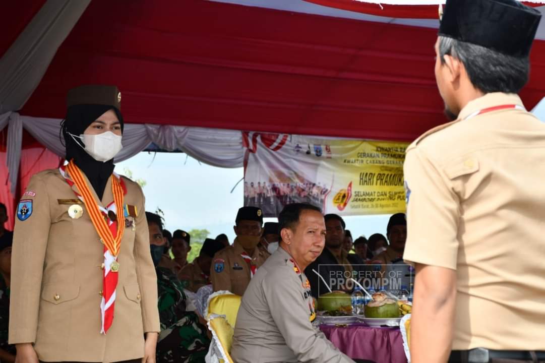 Peringatan Hari Pramuka ke-61 di Pulau Sebatik, Bupati Baca Sambutan Ka. Kwarnas