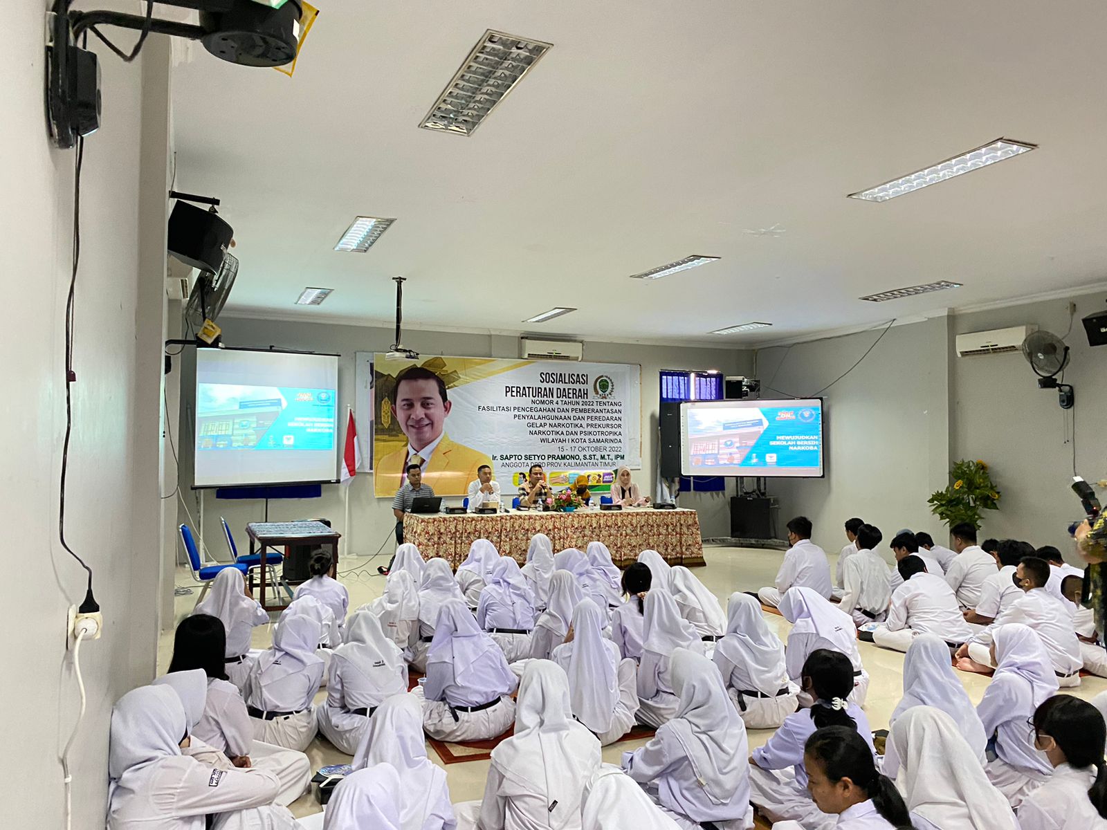 Galakkan Pencegahan, Sapto Sosialisasikan Perda Narkotika di SMAN 3 Samarinda