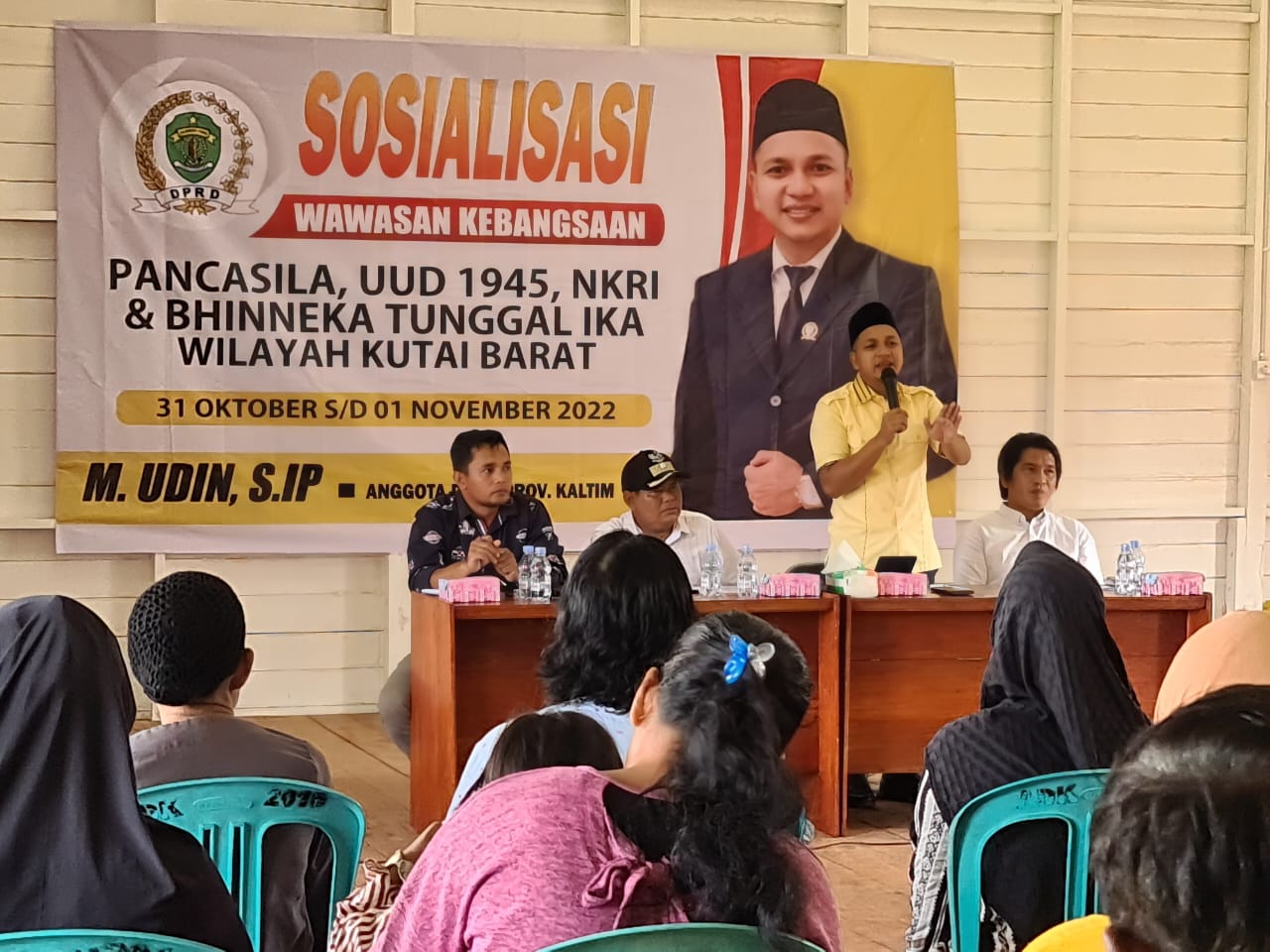 M Udin Sosialisasikan Wawasan Kebangsaan ke Masyarakat Muara Benangaq Kubar