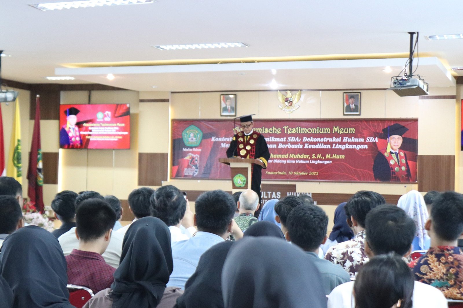 Dr Sarkowi V Zahry Anggota DPRD Kaltim Hadiri Acara Penyambutan Guru Besar Bidang Ilmu Hukum Lingkungan