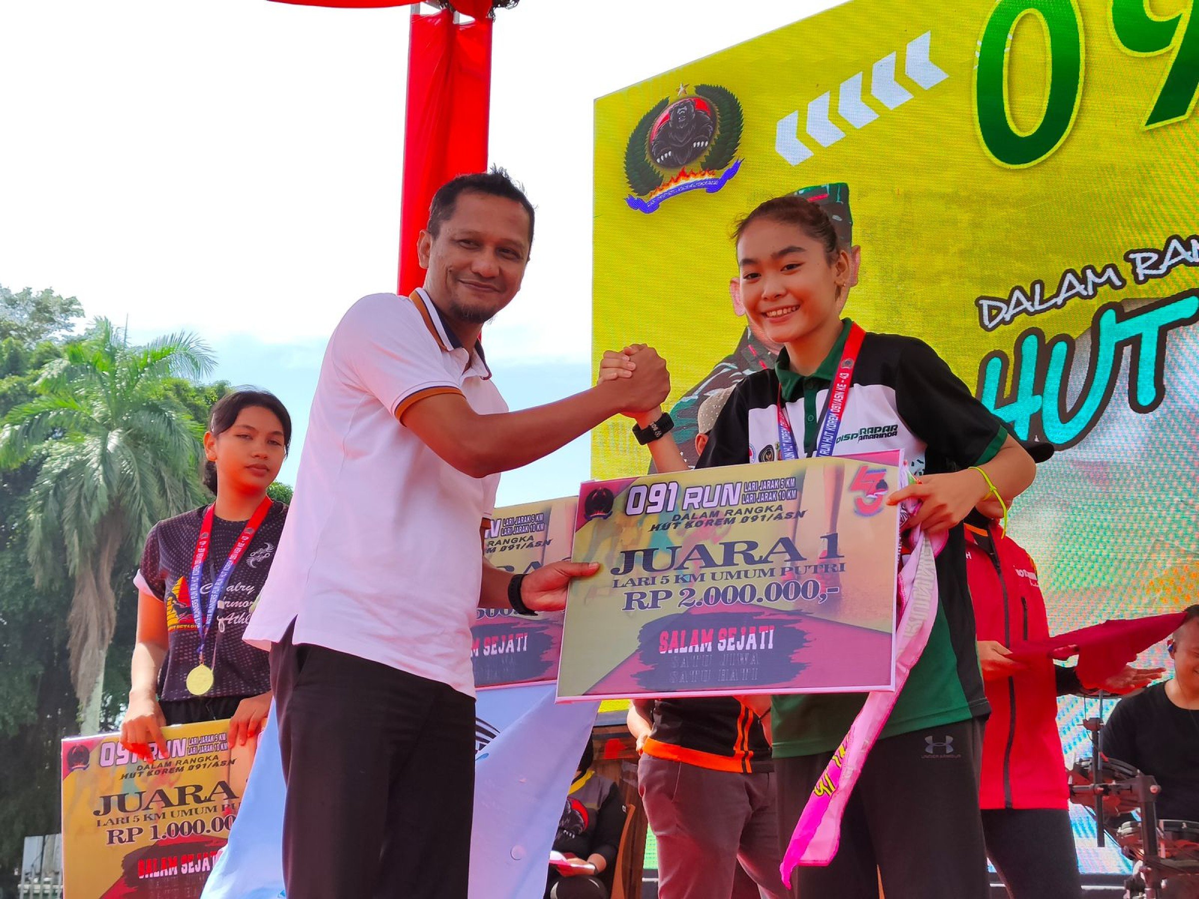 Hadiri HUT Korem 091/ASN ke-43, Nidya Listiyono Tekankan Pentingnya Olahraga dan PHBS