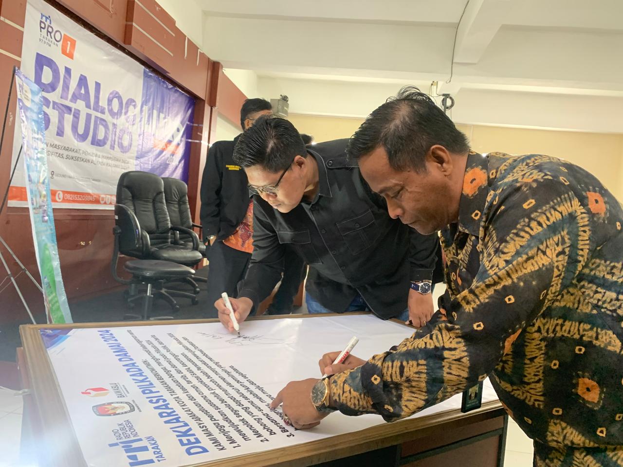 RRI Tarakan Gelar Dialog Sekaligus Deklarasi Pilkada Damai