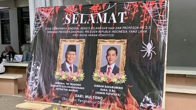 Kritik Pelantikan Prabowo Lewat Karangan Bunga, BEM FISIP UNAIR Dibekukan