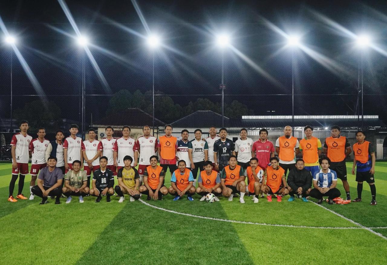 BI Kaltara Jalin Silaturahmi dengan PWI Tarakan Melalui Fun Game Mini Soccer