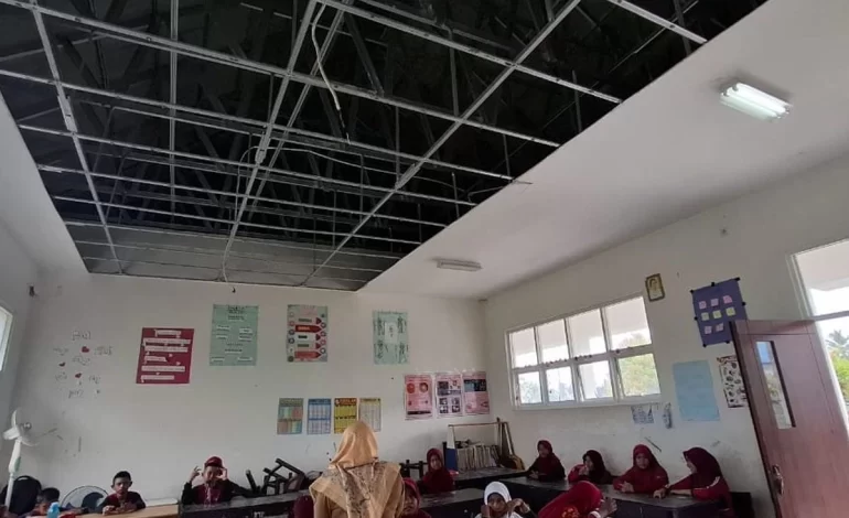 Plafon SDN di Nunukan Ambruk, Disdik Sebut Hampir Semua Bangunan Kemendikbud Bermasalah