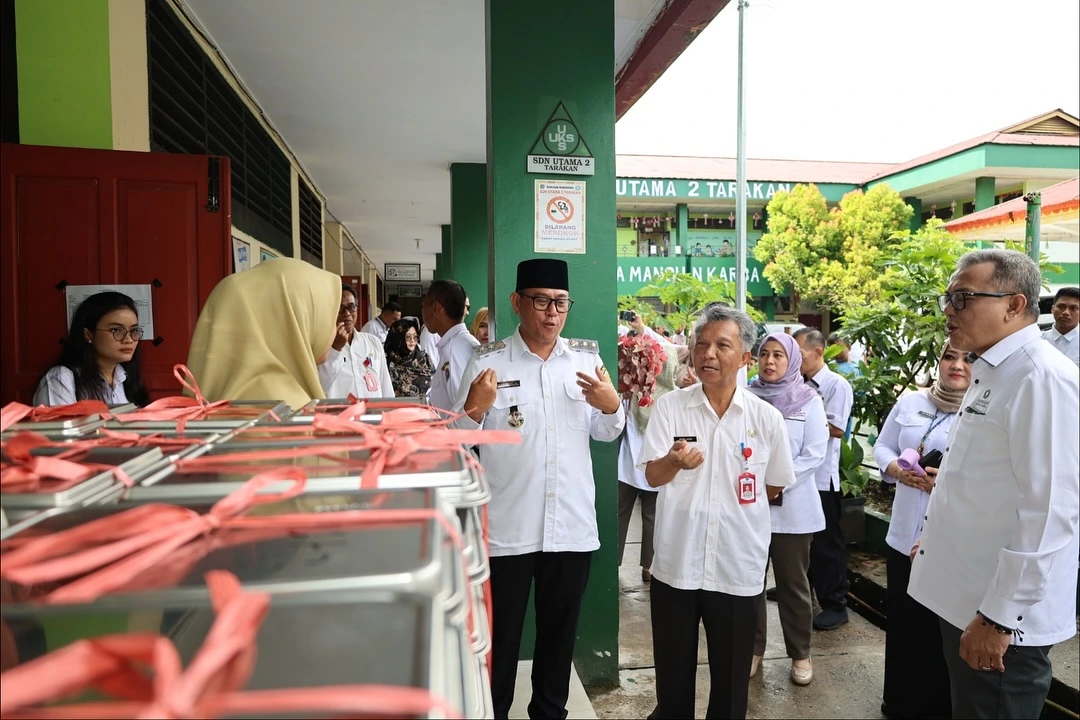 Wakil Wali Kota Tarakan bersama Ombudsman RI Blusukan ke Sekolah Pastikan Program MBG dan SPPG Tepat Sasaran