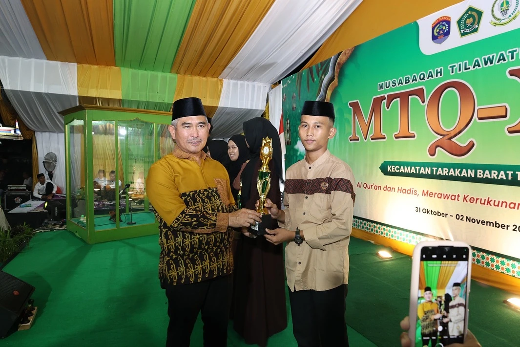 Sukses Jaring Potensi Qurani, MTQ XXI Tarakan Barat Resmi Ditutup; Karang Harapan Raih Juara Umum