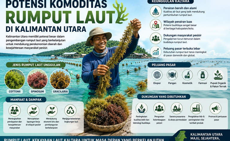 Produksi Rumput Laut Kaltara Melimpah, DPRD Dorong Hilirisasi agar Nilai Tambah Tak Lari ke Luar Daerah