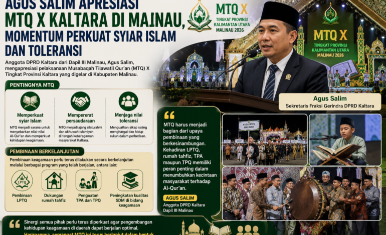 Agus Salim DPRD Kaltara MTQ X Kaltara Jadi Momentum Perkuat Nilai Keagamaan dan Toleransi