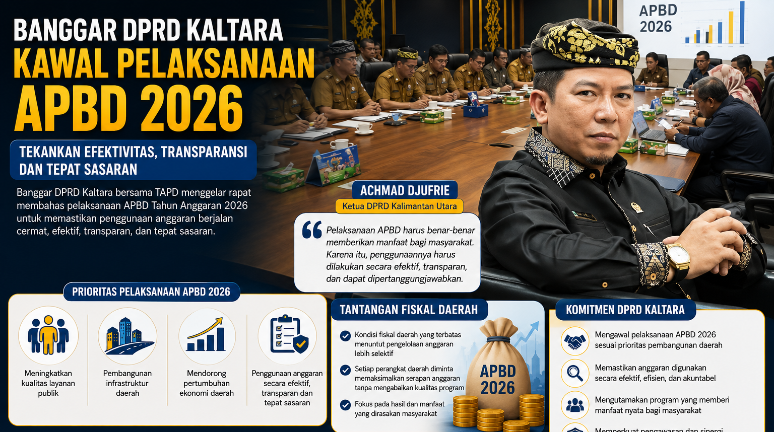 DPRD Kaltara Pastikan APBD 2026 Tepat Sasaran dan Berorientasi pada Kepentingan Masyarakat