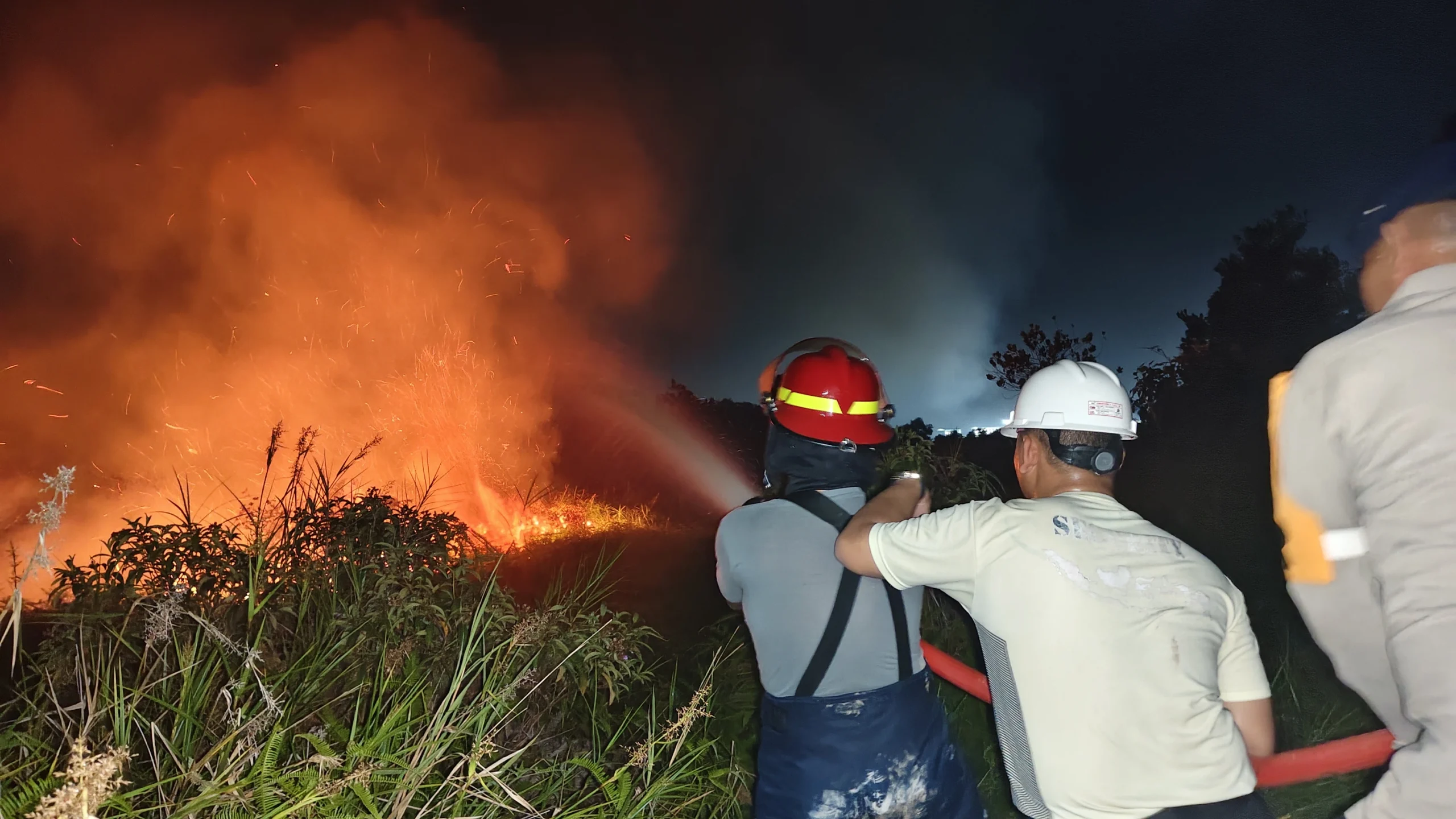 Kebakaran Lahan di Juata Permai Ancam Pemukiman Warga, Tim Gabungan dan PT PRI Berjibaku Hingga Tengah Malam